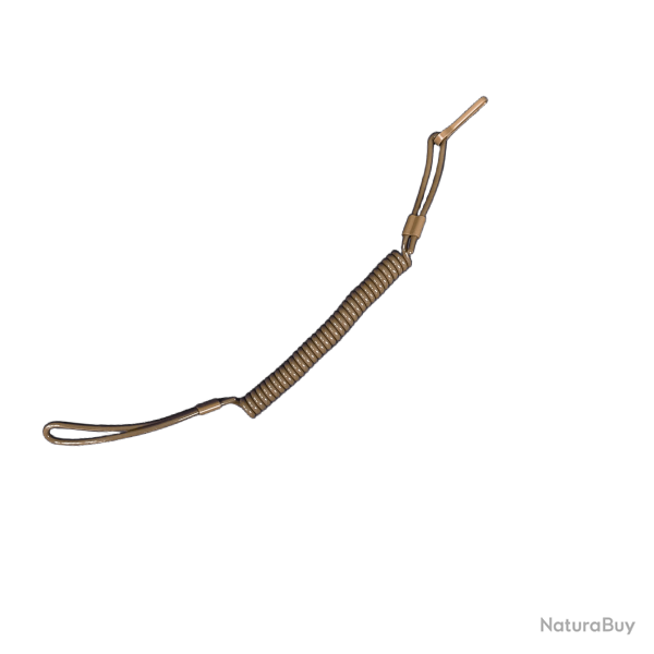 Dragonne extensible Mil-Tec en polyur�thane � spirale longueur 33,5 cm extensible jusqu'� 87 cm Coyo