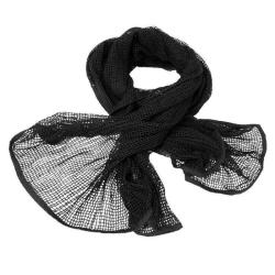 &Eacute;charpe filet de dissimulation Mil-Tec Barracuda polyester 190 &times; 90 cm Noir