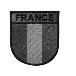 Ecusson France Brod&eacute; Gris