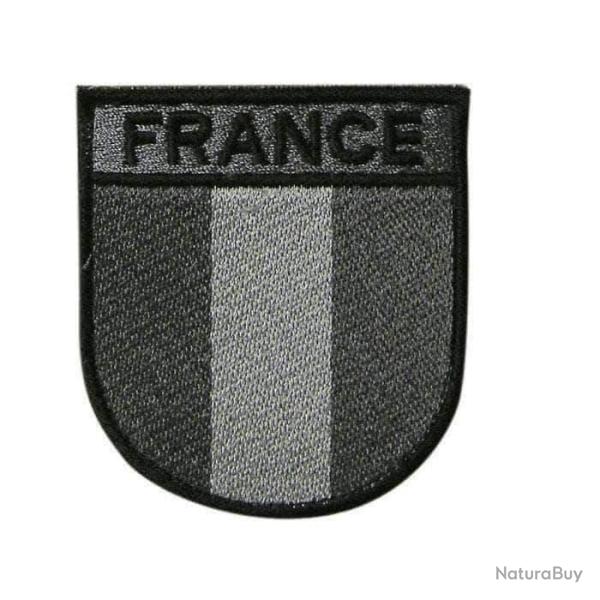 Ecusson France Brod� Gris