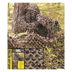 Filet de camouflage Mil-Tec Pro Light 6 &times; 2,4 m polyester enduit PU r&eacute;versible trait&eacute; anti-feu Woodl