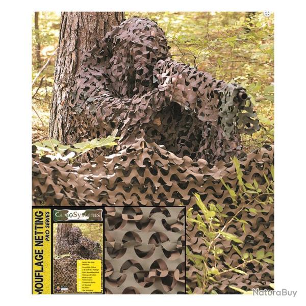 Filet de camouflage Mil-Tec Pro Light 6 � 2,4 m polyester enduit PU r�versible trait� anti-feu Woodl