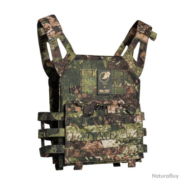 Gilet porte-plaques Mil-Tec GEN II CIV-TEC polyester 600D Oxford avec plaques factices WASP I Z3A