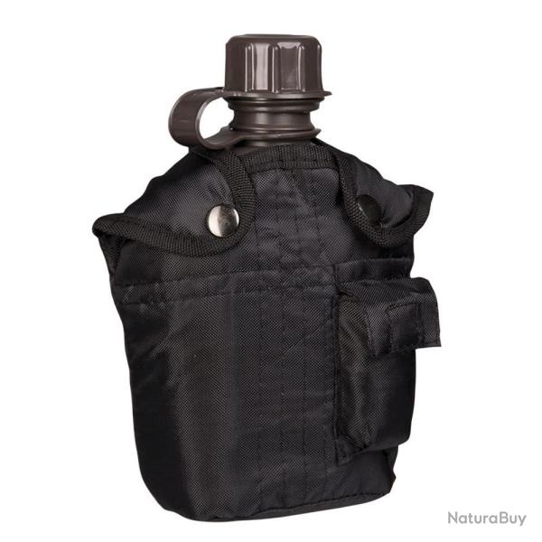 Gourde Mil-Tec type US 1 litre en poly�thyl�ne avec housse polyester et petite poche additionnelle N