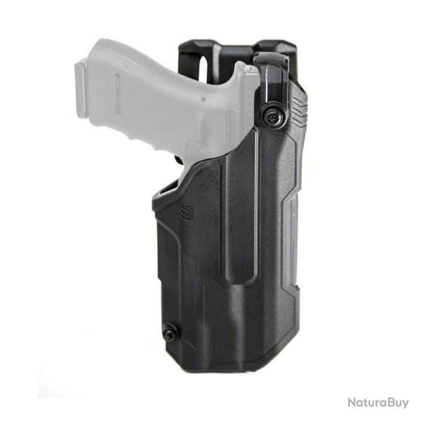 Holster Blackhawk T-Series LD3 LB Duty TLR 1/2 Noir Glock 17 / 19 / 22 / 23 / 31 / 32 / 56 Gaucher