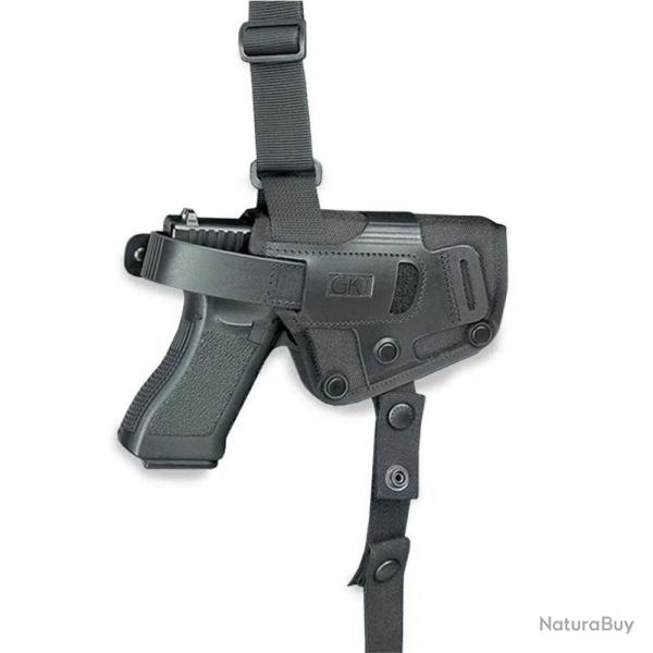 Holster d'�paule GK Pro Black Demon ambidextre universel pour automatiques avec harnais Noir