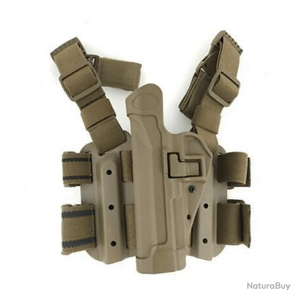 Holster de cuisse Blackhawk Serpa Level 2 CQC SIG Coyote SP 2022 Gaucher