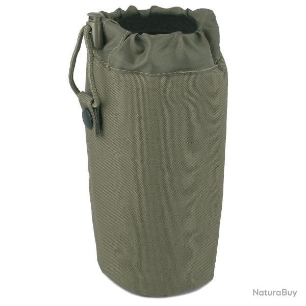 Housse de gourde Mil-Tec polyester 600D enduit PVC � cordon de serrage MOLLE Vert olive