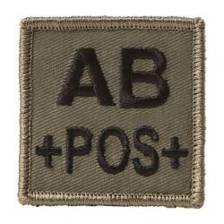 Identifiant de groupe sanguin Ares Velcro Vert olive AB+
