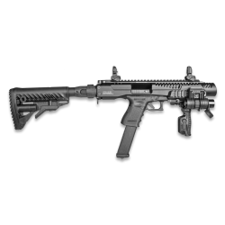 Kit de conversion FAB Defense KPOS G2C Glock 9mm avec crosse M4 pliante Noir