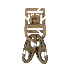 Kit de fixation MOLLE Mil-Tec en polyoxym&eacute;thyl&egrave;ne avec 4 mousquetons en S et 2 D-Ring Duraflex pivot