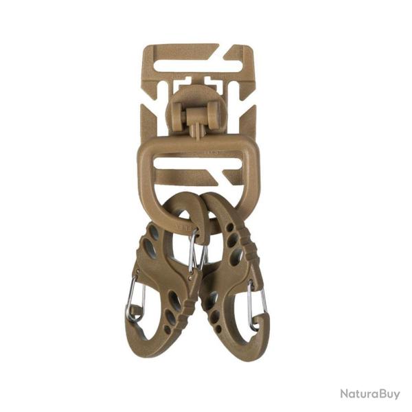 Kit de fixation MOLLE Mil-Tec en polyoxym�thyl�ne avec 4 mousquetons en S et 2 D-Ring Duraflex pivot
