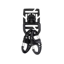 Kit de fixation MOLLE Mil-Tec en polyoxym&eacute;thyl&egrave;ne avec 4 mousquetons en S et 2 D-Ring Duraflex pivot