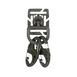 Kit de fixation MOLLE Mil-Tec en polyoxym&eacute;thyl&egrave;ne avec 4 mousquetons en S et 2 D-Ring Duraflex pivot