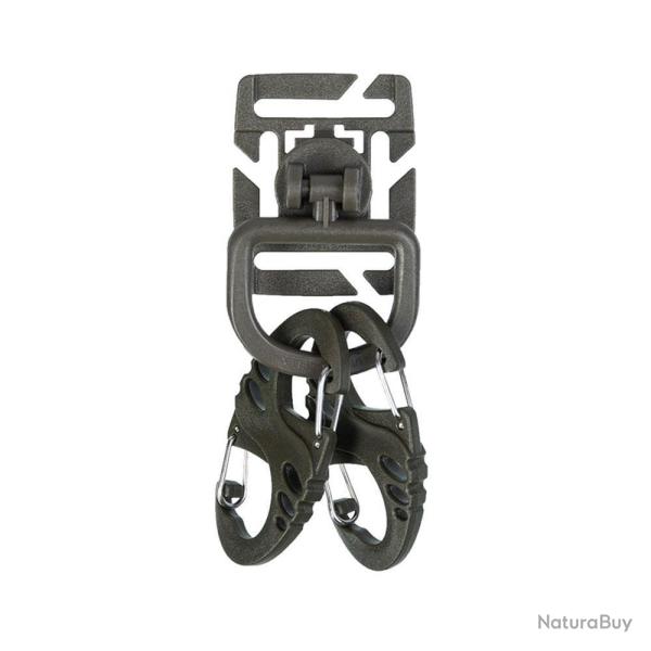 Kit de fixation MOLLE Mil-Tec en polyoxym�thyl�ne avec 4 mousquetons en S et 2 D-Ring Duraflex pivot