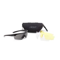 Kit lunettes de protection balistique ESS Crosshair 3LS &agrave; trois &eacute;crans interchangeables Noir