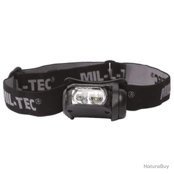 Lampe frontale Mil-Tec � quatre LED multicolores 65 lumens avec fixation MOLLE et autonomie 18 heure
