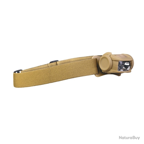 Lampe frontale Mil-Tec LED 4 couleurs 65 lumens 18 heures d'autonomie Coyote