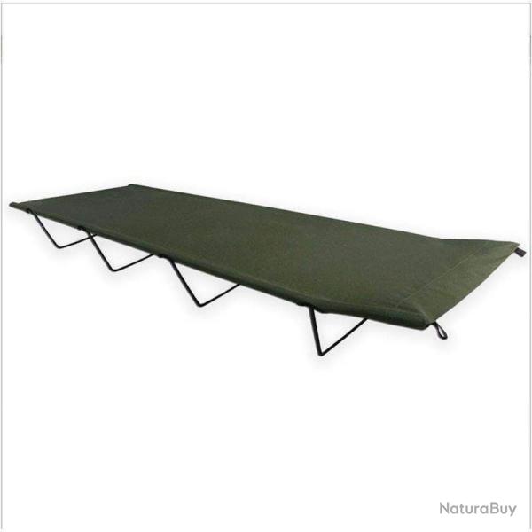 Lit picot Mil-Tec Camp d�montable polyester Oxford armature acier 180 � 60 � 19 cm charge 120 kg Ver