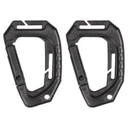 Lot de 2 mousquetons tactiques Mil-Tec en polyoxym&eacute;thyl&egrave;ne 9,3 cm compatibles MOLLE (NON certifi&eacute;s e