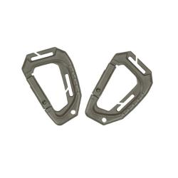 Lot de 2 mousquetons tactiques Mil-Tec en polyoxym&eacute;thyl&egrave;ne 9,3 cm compatibles MOLLE (NON certifi&eacute;s e