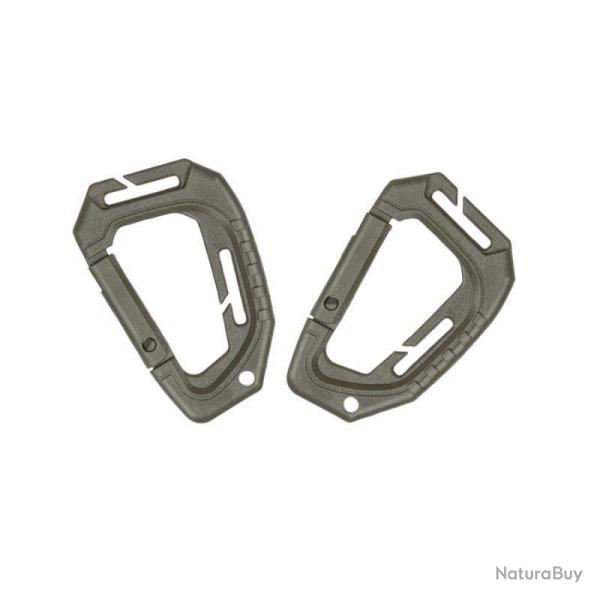 Lot de 2 mousquetons tactiques Mil-Tec en polyoxym�thyl�ne 9,3 cm compatibles MOLLE (NON certifi�s e
