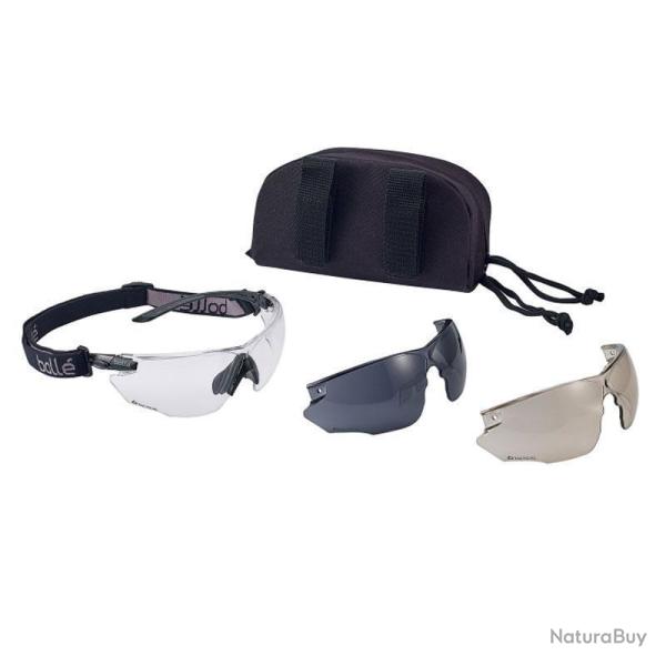 Lunettes Boll� Safety SI Kit Combat Neutre / Fum� / CSP