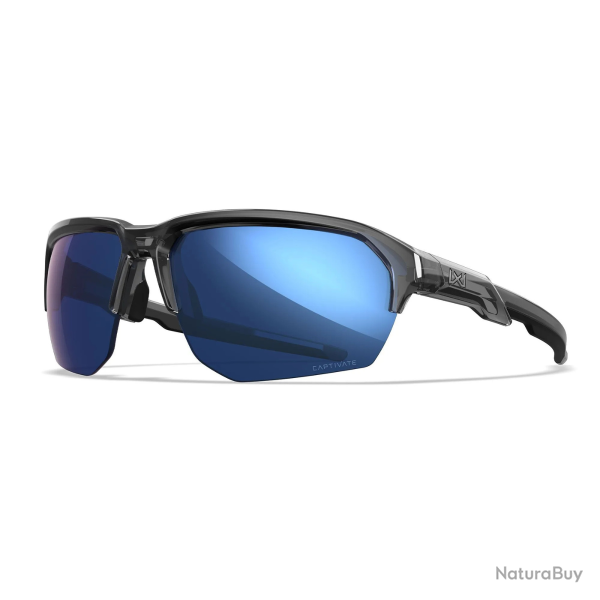 Lunettes de protection Wiley WX JAKL Noir Polaris� Bleu Miroir