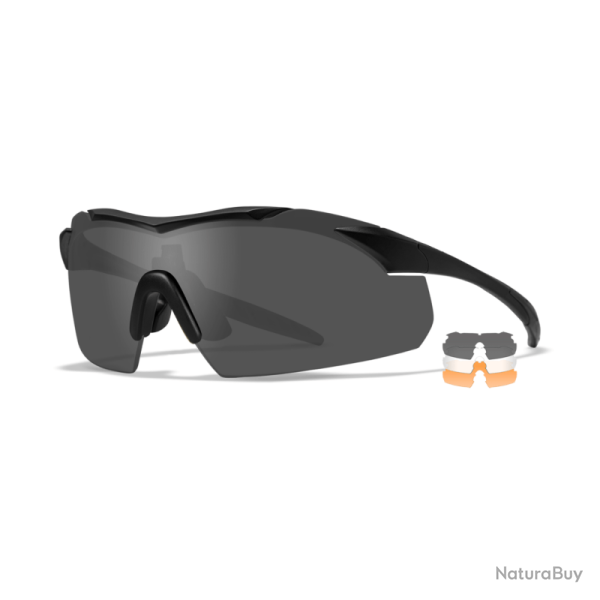 Lunettes Wiley X Vapor Noir Neutre / Fum� / Light Rust
