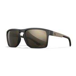 Lunettes Wiley X WX Founder polaris&eacute;es EN.166F avec coques lat&eacute;rales amovibles Polaris&eacute; Tungsten Mir