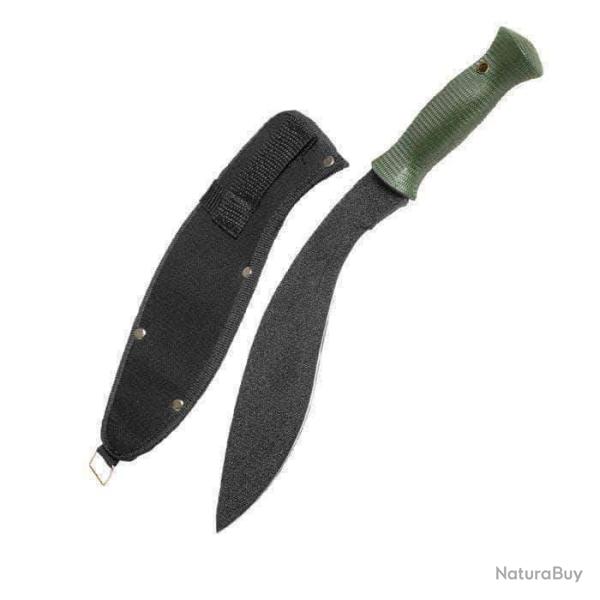 Machette Kukri Mil-Tec en inox manche ABS avec �tui Vert