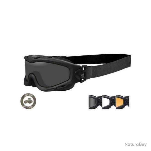 Masque balistique Wiley X Spear Dual Noir Neutre / Fum� / Light Rust