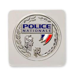 M&eacute;daille Police Nationale GK Pro support carr&eacute; zinc nickel&eacute; Autre