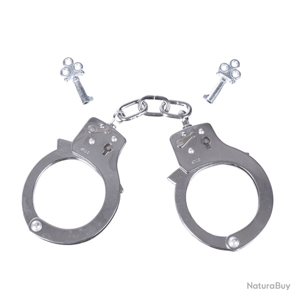 Menottes Mil-Tec Single Lock nickel�es � formation et collection Autre