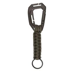 Mousqueton Mil-Tec porte-cl&eacute;s paracord 20,5 cm POM MOLLE (non certifi&eacute; escalade) Vert olive