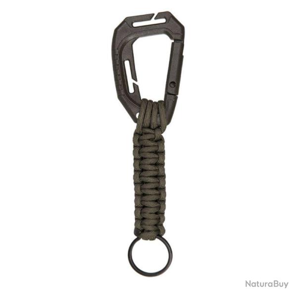 Mousqueton Mil-Tec porte-cl�s paracord 20,5 cm POM MOLLE (non certifi� escalade) Vert olive