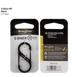 Mousqueton Nite Ize S-Biner M&eacute;tal Noir T2