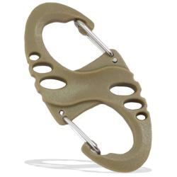 Mousqueton S-Biner Plastique Bulldog Tactical Gear Coyote &Agrave; l'unit&eacute;