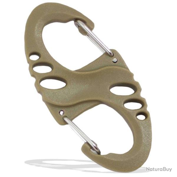 Mousqueton S-Biner Plastique Bulldog Tactical Gear Coyote � l'unit�