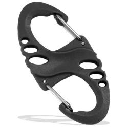 Mousqueton S-Biner Plastique Bulldog Tactical Gear Noir &Agrave; l'unit&eacute;