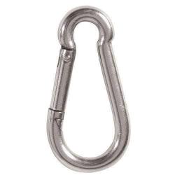 Mousqueton utilitaire Mil-Tec acier inoxydable 6 cm (non certifi&eacute; escalade ni secours) Gris