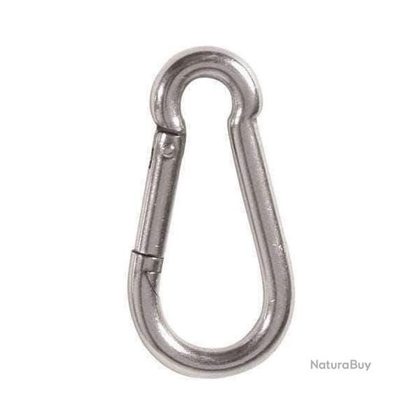 Mousqueton utilitaire Mil-Tec acier inoxydable 6 cm (non certifi� escalade ni secours) Gris