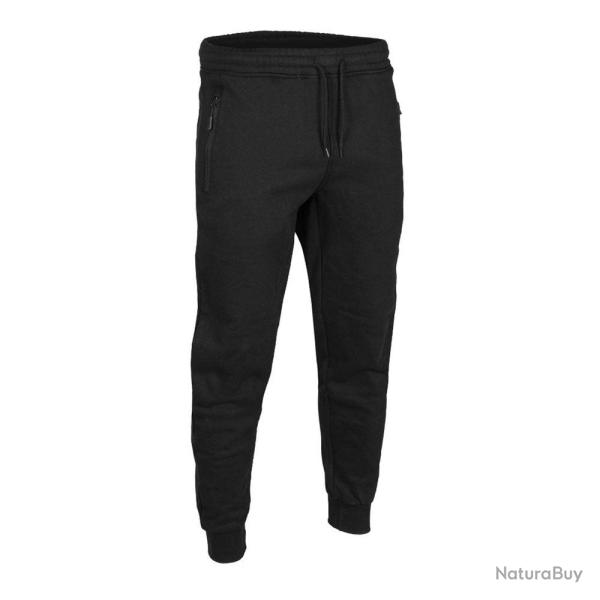 Pantalon de jogging Mil Tec Tactical Sweatpants coton polyester 60 40 avec doublure douce Noir
