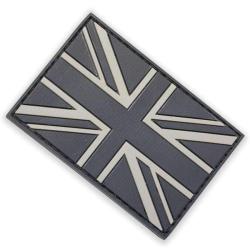 Patch Drapeau Britannique en Gomme Noir