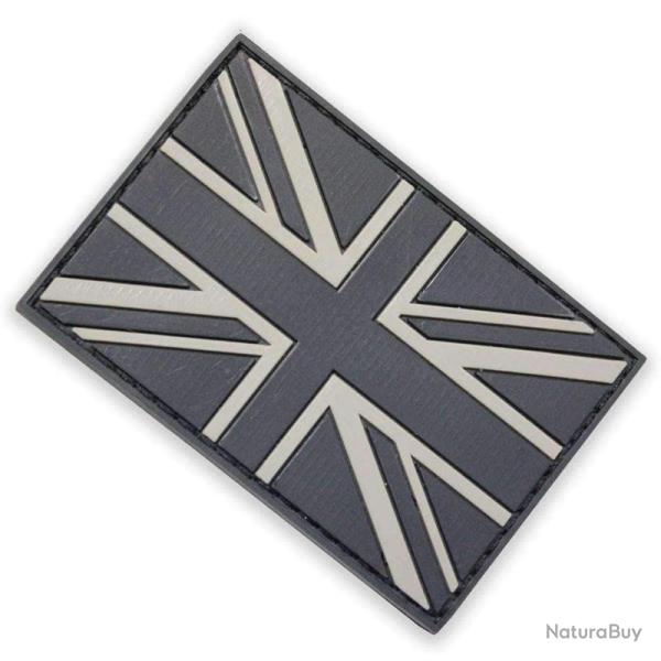 Patch Drapeau Britannique en Gomme Noir