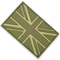 Patch Drapeau Britannique en Gomme Vert