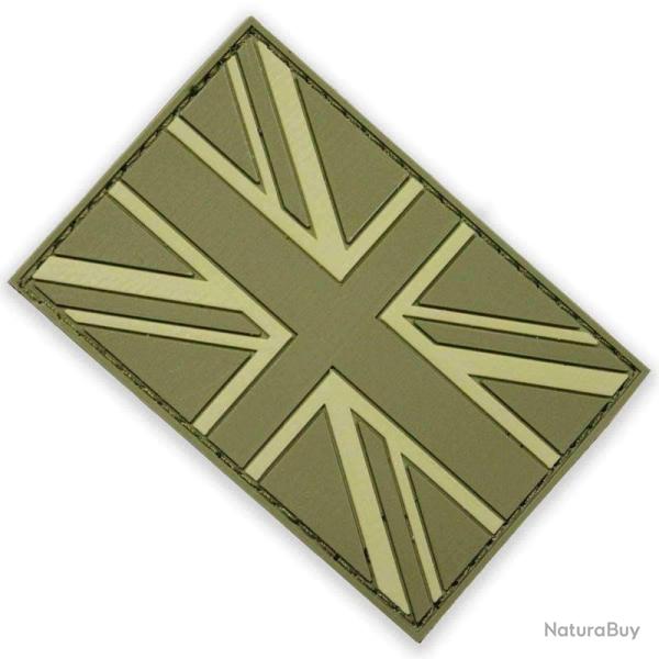 Patch Drapeau Britannique en Gomme Vert