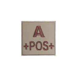 Patch groupe sanguin basse visibilit&eacute; PVC Coyote A +