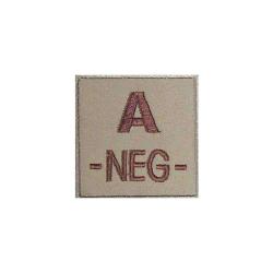 Patch groupe sanguin basse visibilit&eacute; PVC Coyote A -