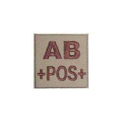 Patch groupe sanguin basse visibilit&eacute; PVC Coyote AB +